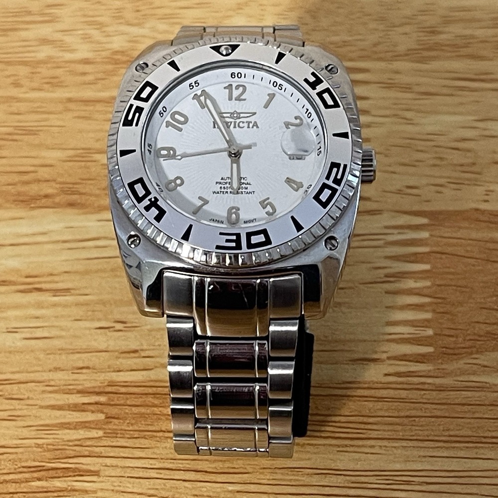 INVICTA PRO DIVER 3754 PROFESSIONAL AUTOMATIC WHITE WR DIVER 200M MEN'S WATCH
